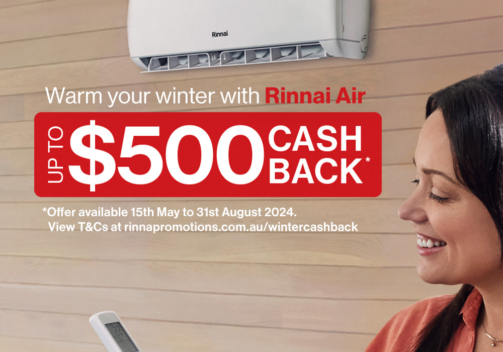 rinnai cash back promotional banner