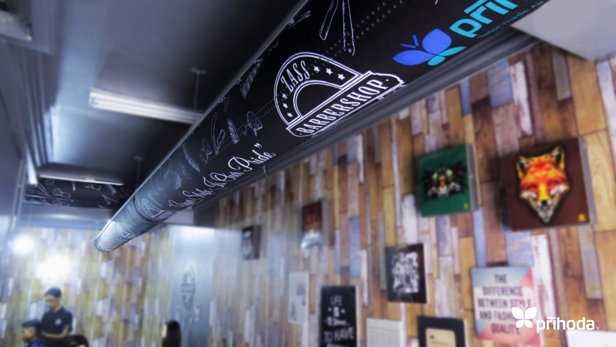 Prihoda Art printed textile ducting