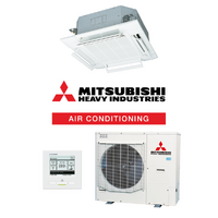 Mitsubishi Heavy (MHI) FDT100AVSAWVH-RC-EXZ3A 10.0kW 3PH Cassette Air Conditioning System