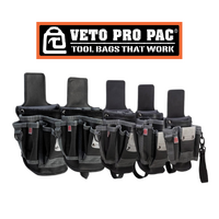 VETO Leather Backed Tool Pouch with Belt Clip (Selectable Size)