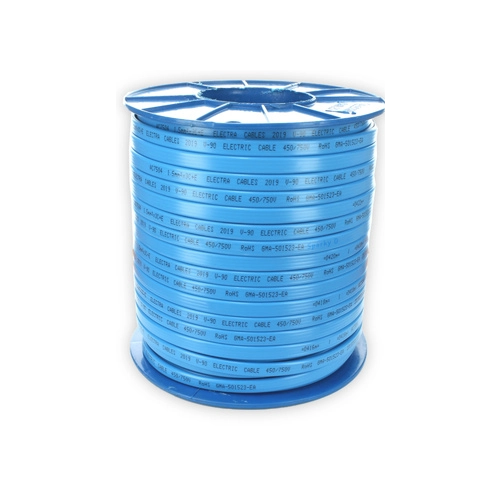 Blue Cable Flat 1.5mm 3C&E 100m Roll