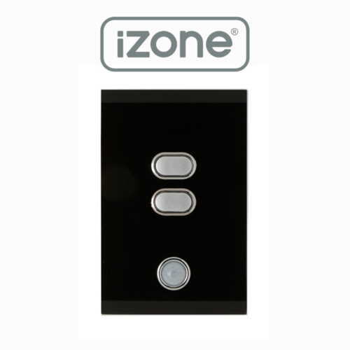 iZone Smart Home 2 Button iLight Switch - Black