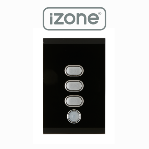 iZone Smart Home 3 Button iLight Switch - Black