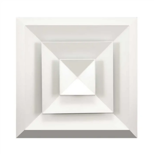 300 x 300mm Beveled Edge Diffuser 4-Way - 250 Dia Neck