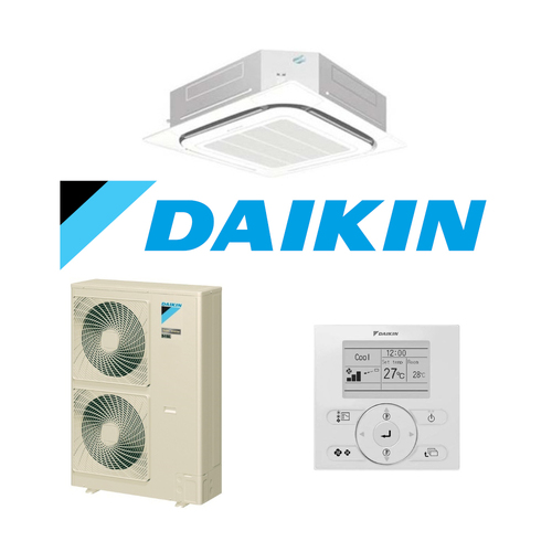 Daikin Premium FCQ125KA-AV 12.5kW Cassette 1 Phase Air Conditioning System