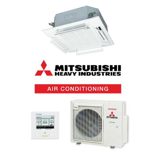 Mitsubishi Heavy (MHI) FDT100AVNPWVH-RC-EXZ3A 10.0kW Cassette Air Conditioning System [Colour: White]