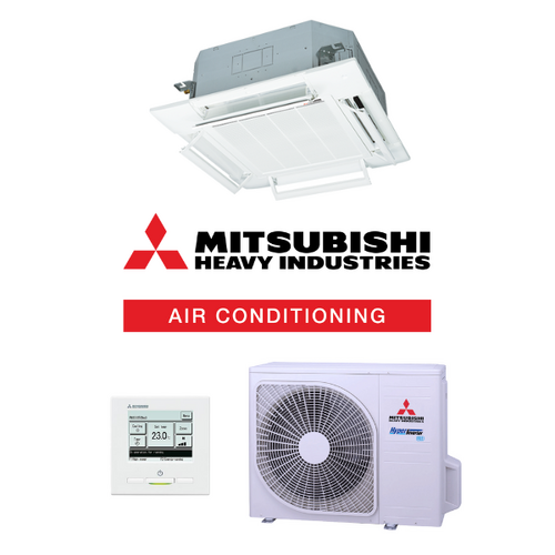Mitsubishi Heavy (MHI) FDT60ZSXAWVH-RC-EXZ3A_BB 6.0kW Cassette Black Air Conditioning System