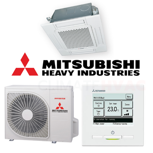 Mitsubishi Heavy Industries FDTC35ZSAVH1-RC-EXZ3A 3.5 kW Compact Ceiling Cassette System