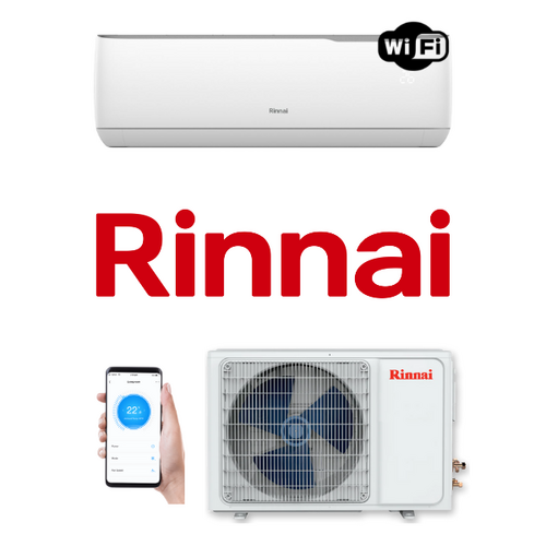 Rinnai T-Series HSNRT50B 5.0kW Wall Split Wifi Air Conditioning System
