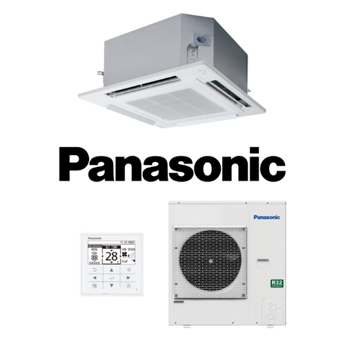 Panasonic S-1014PU3E/U-100PZ3R5 10.0kW Cassette 1 Phase Single Fan R32 Air Conditioning System