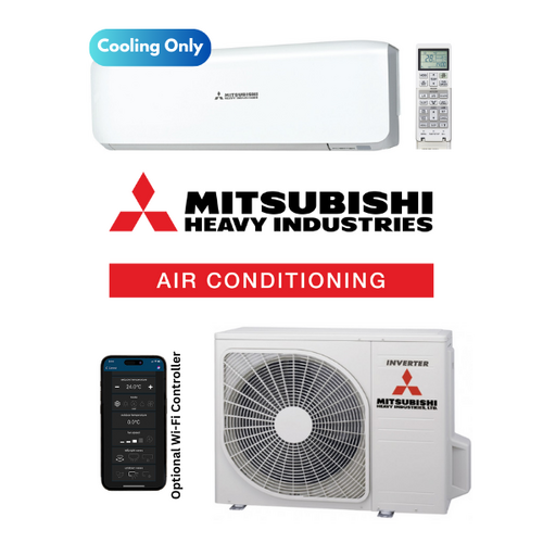 Mitsubishi Heavy (MHI) Avanti SRK18YSA-W-Set 5.0kW Wall Split Cooling Only Air Conditioning System